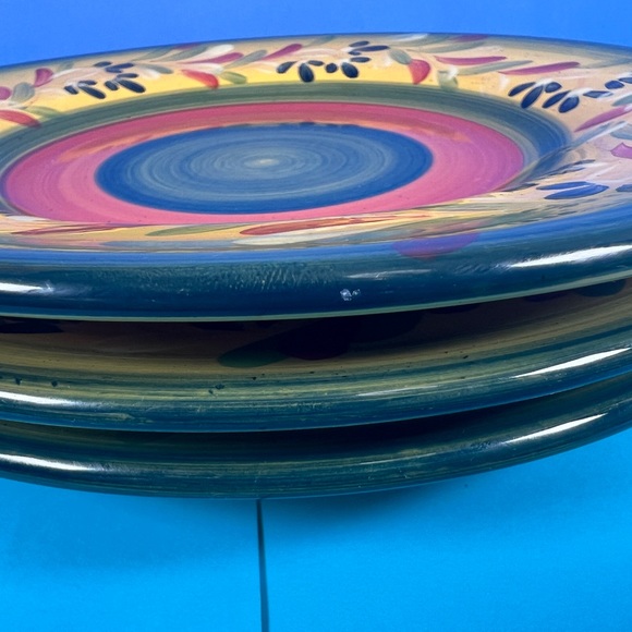Tabletops Gallery La Province (Set Of 3 Salad Plates) Hand Painted 8.5”Diameter - Picture 10 of 15